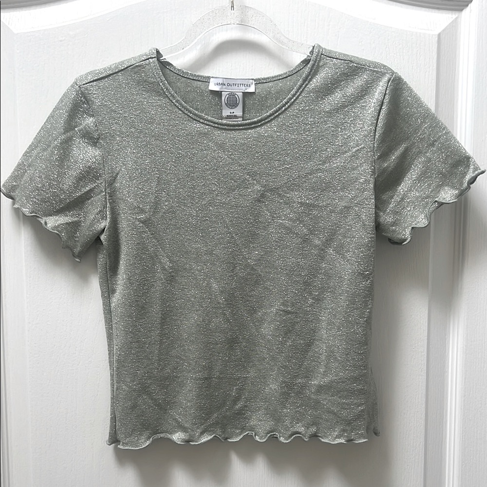 Urban Outfitters Silver Glitter Top